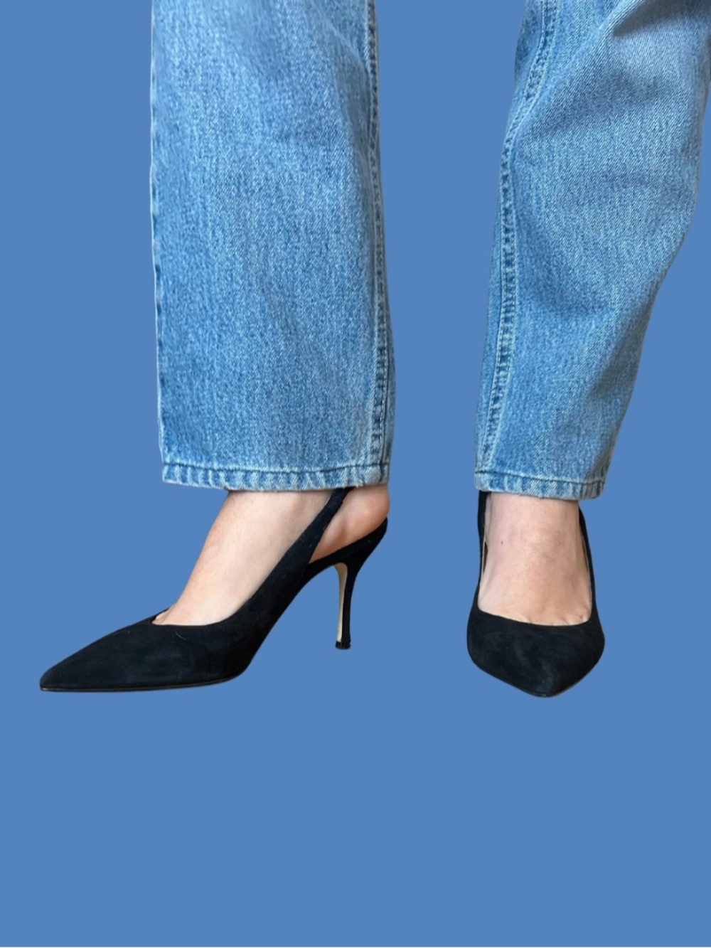 Marc Fisher black slingback heels
